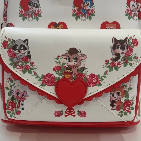 Loungefly Funko Villainous Valentines Heart Character Print Backpack & Wallet - Picture 9 of 10